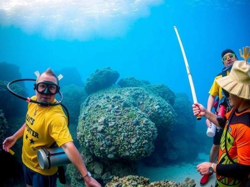 Cleaning Polluted Reef Areas Reef Cleaning Mission in Reef Revivers IN